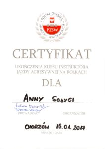 Legitymacja - Polski Związek Sportów Wrotkarskich